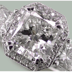 6 Karaat Natuurlijke Radiant Diamanten Ring