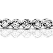 Afbeelding in Gallery-weergave laden, 6 Karaats Echt Diamanten Dames Tennisarmband Goud Wit 14K
