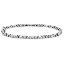 6 karaat Echte Griffenset Pincess Geslepen Diamanten Tennisarmband Wit Goud