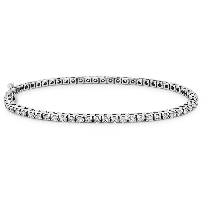 6 karaat Echte Griffenset Pincess Geslepen Diamanten Tennisarmband Wit Goud - harrychadent.nl
