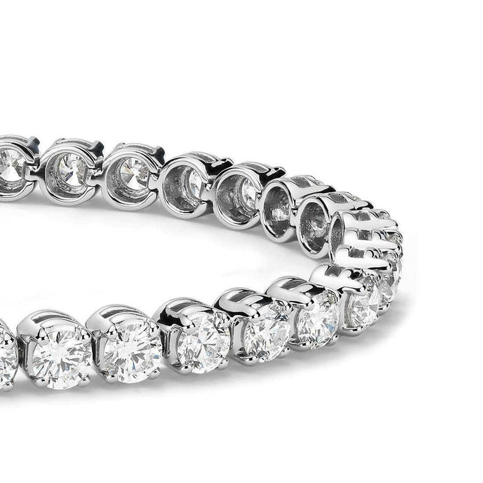 6 karaat Ronde Donkelende Echt Diamanten Armband Wit Goud 14K - harrychadent.nl