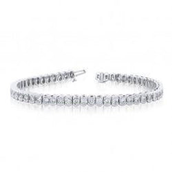7.50 Karaat Ronde Echt Diamanten Griffenset Tennisarmband Gouden Sieraden
