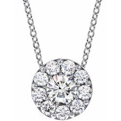 7 Karaat Sprankelende Ronde Briljantslijpsel labgekweekte Diamanten Kettinghanger