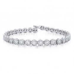 7 karaat Griffenset Ronde Echt Diamanten Tennisarmband Massief Wit Goud