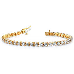 8.20 Karaat Natuurlijke uit de aarde gewonnen Diamanten Basis Stijl Geelgoud Tennisarmband