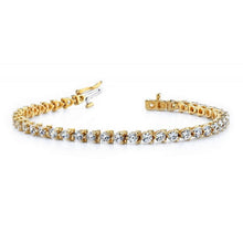 Afbeelding in Gallery-weergave laden, 8,20 Karaat Echt Diamanten Basisstijl Geelgouden Tennisarmband
