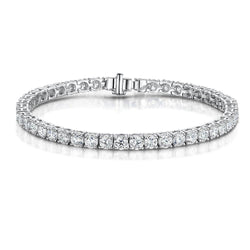 8,40 karaat sprankelende Briljantslijpsel natuurlijke uit de aarde gewonnen diamanten Tennisarmband Witgoud