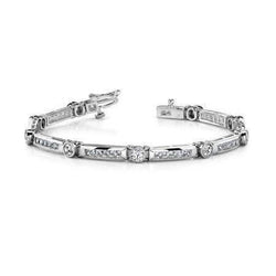 8.50 Ct Sprankelende uit de aarde gewonnen diamanten Tennisarmband Witgoud