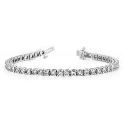 8.60 Karaat Rond Natuurlijk uit de aarde gewonnen Diamanten Basic Tennisarmband Witgoud