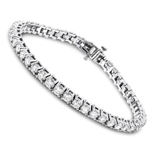 Afbeelding in Gallery-weergave laden, 8 Karaat Ronde Echt Diamanten Dames Armband Wit Goud - harrychadent.nl
