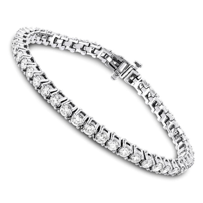 8 Karaat Ronde Echt Diamanten Dames Armband Wit Goud - harrychadent.nl