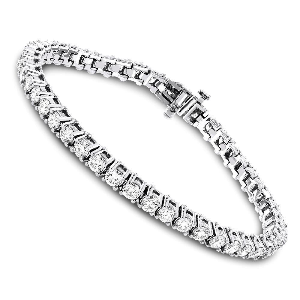 8 Karaat Ronde Echt Diamanten Dames Armband Wit Goud - harrychadent.nl