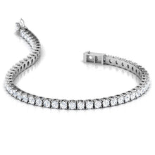 Afbeelding in Gallery-weergave laden, 9 ct ronde griffenzetting diamanten tennisarmband witgouden sieraden - harrychadent.nl
