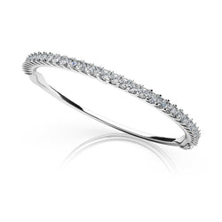 9 kt Prinsesslijpsel labgekweekte Diamanten Bangle Massief Witgoud