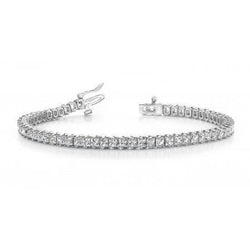 9 Karaat Prong Gezet Natuurlijk uit de a aarde gewonnen Diamanten Tennisarmband Gouden Sieraden Nieuw