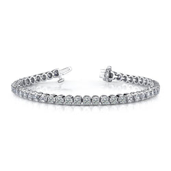 9 kt Rond Briljantslijpsel Echte Natuurlijke uit de aarde gewonnen Diamanten Dames Tennisarmband