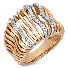 Afbeelding in Gallery-weergave laden, Aangepaste sieraden 1 karaat diamanten fancy ring tweekleurig goud
