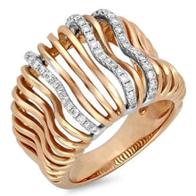 Afbeelding in Gallery-weergave laden, Aangepaste Sieraden 1 Karaat Echt Diamanten Fancy Ring Tweekleurig Goud
