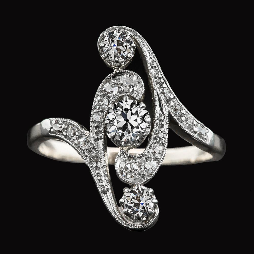 Antieke stijl bruiloft ronde oude mijn geslepen diamanten ring 2,75 karaat - harrychadent.nl
