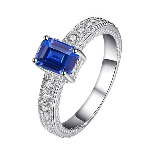 Antieke stijl diamanten ring mand instelling blauwe saffier 1,75 karaat - harrychadent.nl