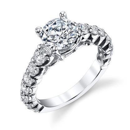 Antieke stijl diamanten verloving 2.05 karaat dames 14K wit goud - harrychadent.nl