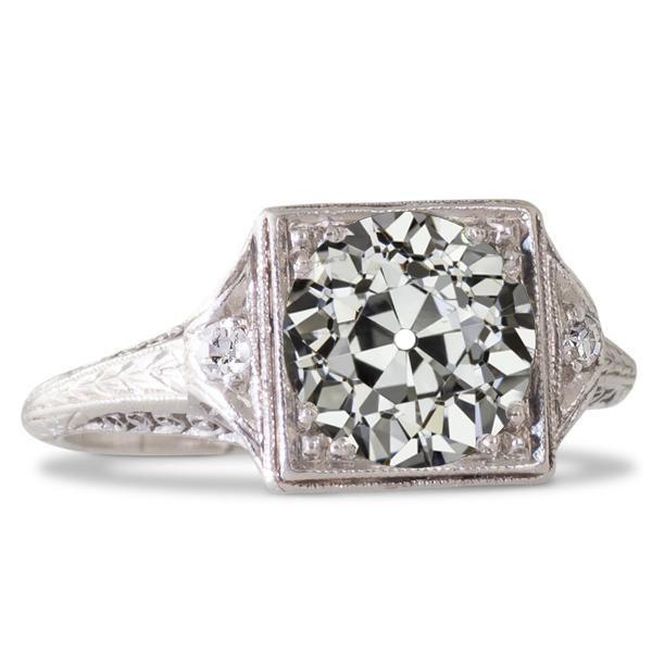Antieke stijl oude mijnwerker dames diamanten ring filigraan 3,25 karaat - harrychadent.nl