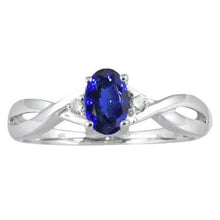 Afbeelding in Gallery-weergave laden, Antieke stijl ovale tanzaniet en ronde diamanten 1,60 karaat ring - harrychadent.nl
