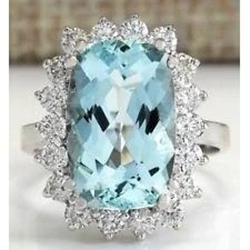 Aquamarijn Cocktail Ring