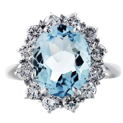 Aquamarijn Cocktail Ring