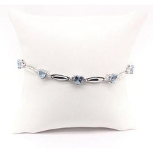 Afbeelding in Gallery-weergave laden, Aquamarijn hartvorm diamanten armband 9,54 karaat sieraden - harrychadent.nl

