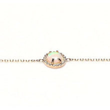 Afbeelding in Gallery-weergave laden, Armband Ronde Opaal Echt Diamanten Ring Set 6,75 Karaat Geel Goud 14K
