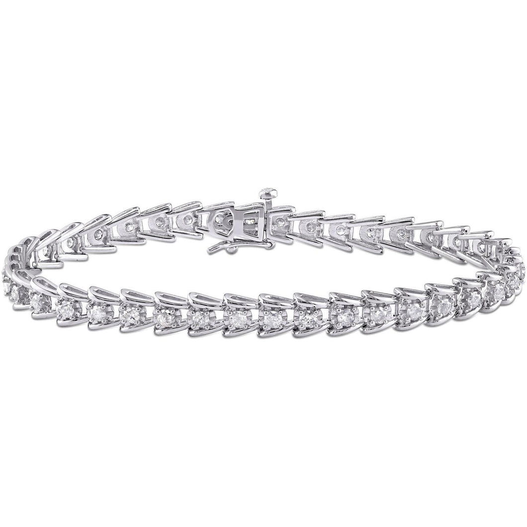 Armband WG 14K Round Cut Prong Set 4 Karaat Sprankelende Echt Diamanten