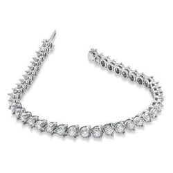 Armband Wit Goud 6 Kt. Ronde Echt Diamanten Damessieraden