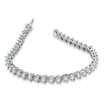 Armband Wit Goud 6 Kt. Ronde Echt Diamanten Damessieraden