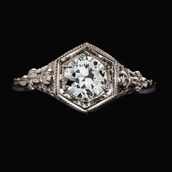 Art Nouveau sieraden nieuwe antieke stijl Solitaire oude mijnwerker diamanten ring