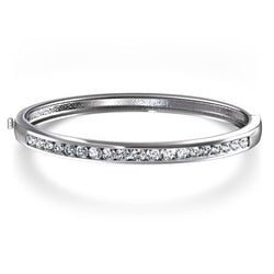Bangle Fonkelende Ronde Echt Diamanten Wit Goud 3 Ct
