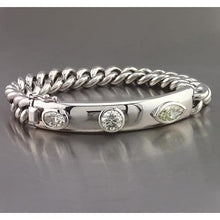 Afbeelding in Gallery-weergave laden, Bar Armband 4,50 Karaat Ovale, Ronde &amp; Marquise Echt Diamanten Herenarmband
