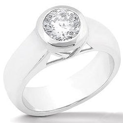 Bezel Instelling Diamanten Ring