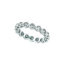Bezel Set Echt Diamond Eternity Band 1,60 Karaat 14K Witgouden Sieraden