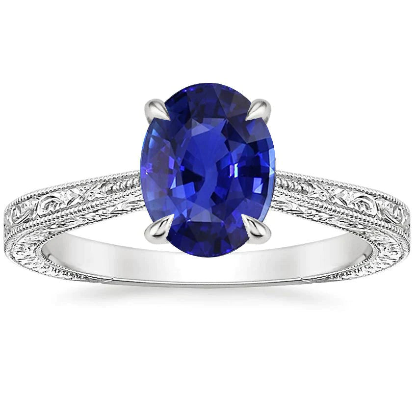 Blauwe Saffier Kleur Ring
