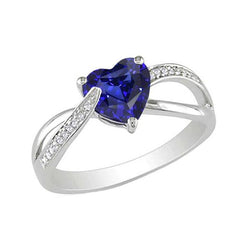 Blauwe Saffier Verlovingsring & Diamanten 2 Karaat Goud
