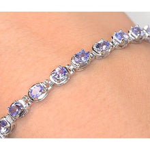 Afbeelding in Gallery-weergave laden, Blauwe saffier diamanten tennisarmband set 18 karaat sieraden+ - harrychadent.nl
