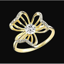 Bloem bloemen unieke Diamanten ring 1,86 karaat sieraden jubileum ring