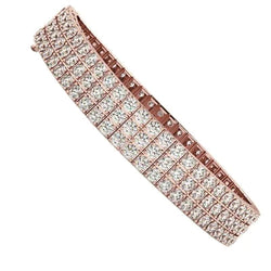 Brede Statement Tennisarmband met Natuurlijke Diamanten