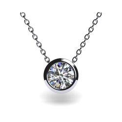 Briljant geslepen Solitaire diamanten ring set hanger 0.75 karaat WG 14K