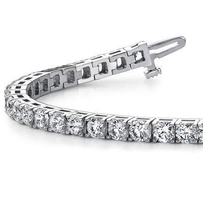 Briljant geslepen diamanten tennisarmband 6 karaat witgoud 14K - harrychadent.nl