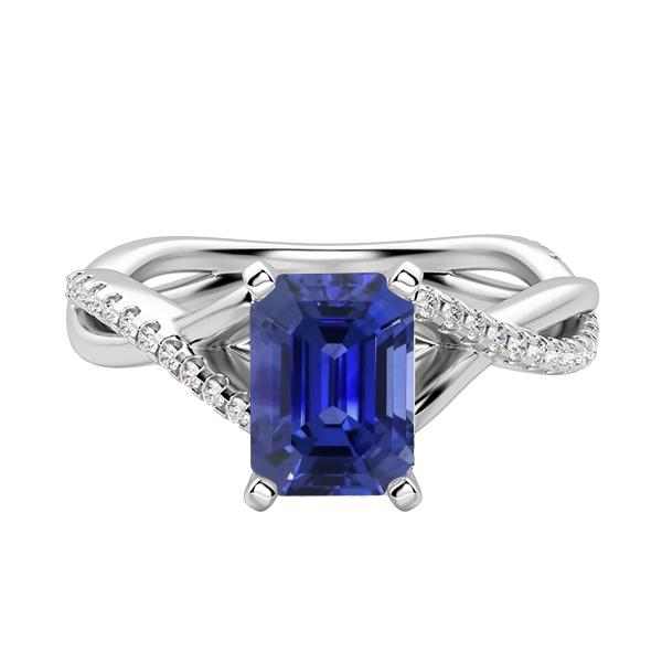 Ceylon Sapphire Edelsteen Ring Emerald Twisted Style 3,50 Karaat - harrychadent.nl