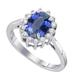 Ceylon blauwe saffier ring 4.70 karaat diamanten sieraden