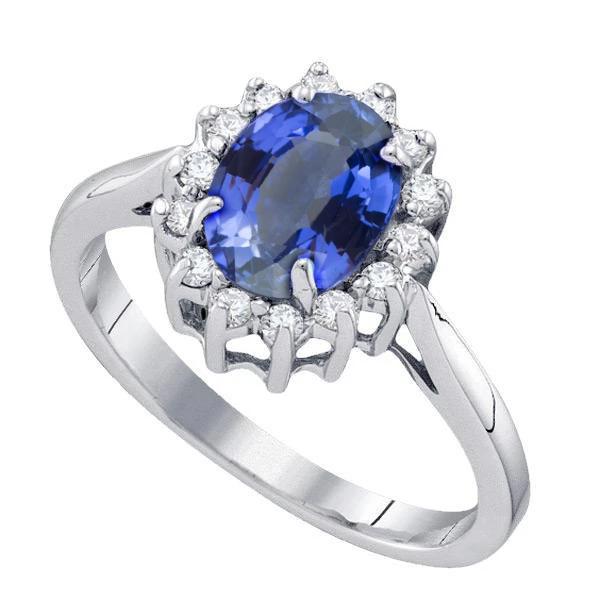 Ceylon blauwe saffier ring 4.70 karaat diamanten sieraden - harrychadent.nl