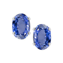 Afbeelding in Gallery-weergave laden, Ceylon saffier 8 ct. Studs Post Pair Earring Witgouden 14K Sieraden - harrychadent.nl
